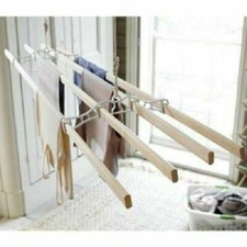 LATH Vintage Victorian Clothes airer dryer kitchen rack ceiling drier