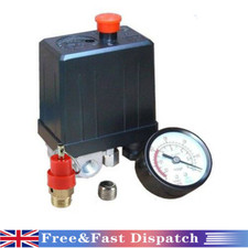 Pressure Gauge Safety Valve Set + Air Compressor Pressure Switch Single Phase*