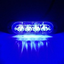 1PC 4LED Car Strobe Warning Light Grill Flashing Emergency Truck Beacon Lamp