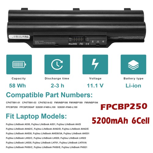 Battery fpcbp250 for fujitsu - for,