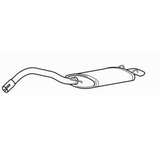 Quality rear exhaust silencer - rear,