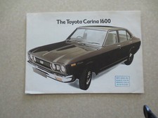 1970s Toyota Carina 1600 car advertising brochure - UK -
