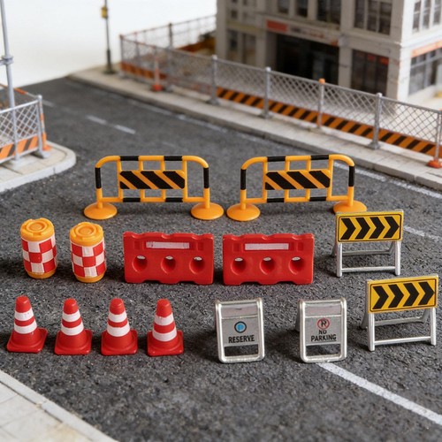 14pcs miniature traffic road - miniature,