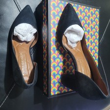 Burlington Block Heel Kurt Geiger  Black Suede Shoes - Size 6