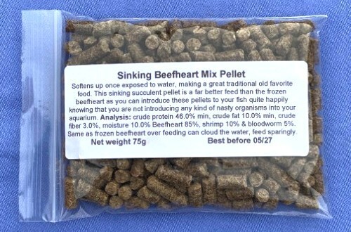 Beefheart fish food pellet - , for