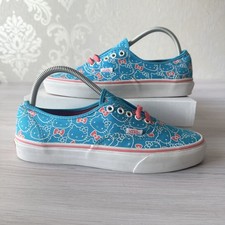 Rare Vans Hello Kitty Shoes Womens Size UK7 Blue Pink Canvas Low Lace Up US des