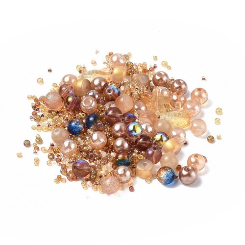 Mixed beads soup small - mixed, glass