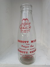 Vintage milk bottles, ESHOTT  MILK , 