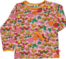 Scandi SMAFOLK Danish organic cotton top size 86/92 1-2 years pink ZOO