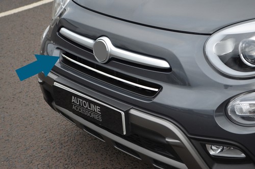 Chrome front bumper grille - front,