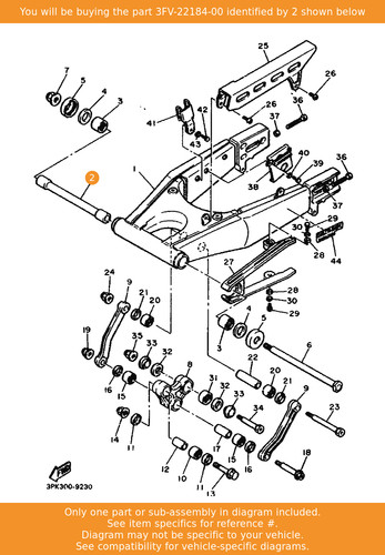 Yamaha bush 3fv 22184 oem - yamaha,