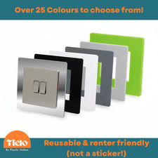 Single Gang Light Switch Plug Socket Switch Surround Acrylic Finger Plate