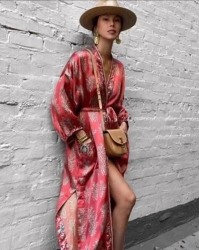 Zara red brick satin - zara,