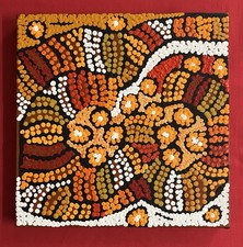 Original Aboriginal Art Acrylic On Canvas Painting by Esther Bruno Nangala