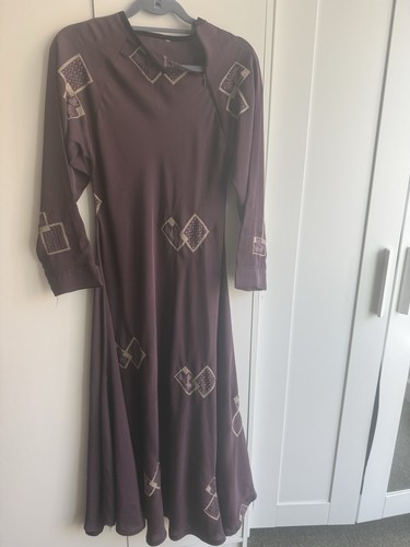 Purple embroidery dubai abaya - purple,