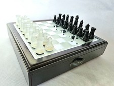 Crystal Chess Set Wooden Board