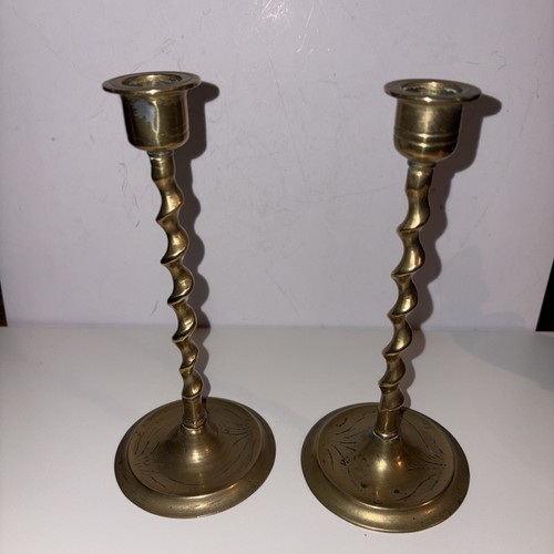 Vintage brass candlestick - 2,