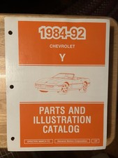 1984-1992 CORVETTE PARTS & ILLUSTRATION CATALOG NOS NUMBERS C4 LT1 ACCESSORIES 
