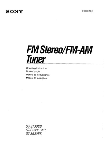 Sony s730es tuner owners - sony,