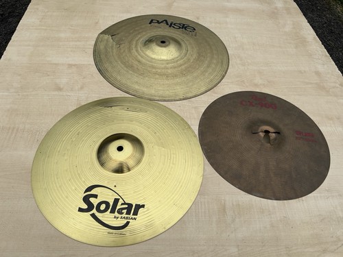 Cracked cymbal job lot set - cracked,