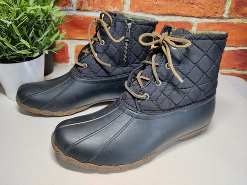 Sperry black rain boots - black,