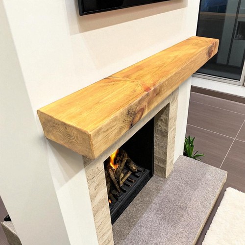 Solid fireplace beam - fireplace, mantle