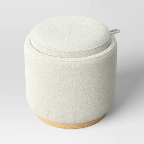 Round upholstered storage - round,