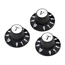 3Pcs Guitar Control Knobs with Dia 6mm/0.24" Shaft Pots Knob Replacement Parts