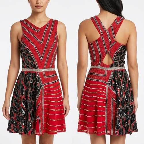 Bnwt red embellished
