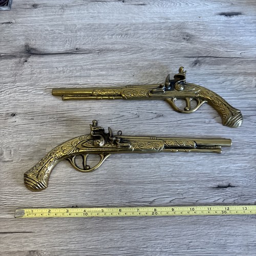 Vintage pair solid brass - pair, wall