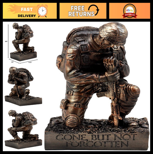 Kneeling soldier statue - soldier,