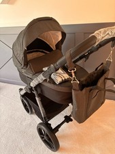 Venicci Pram 2-in-1 Travel System Black Pushchair Stroller Buggy Pushchair New
