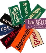 Golf Towel Beer Bar Spirits Brands 100% Cotton Machine Washable New inc Bag Clip