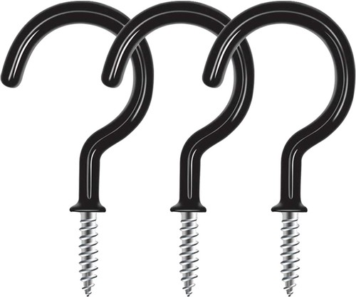 Black cup hooks heavy - cup,