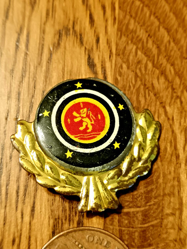 Vintage vehicle tin plate - vintage, pin