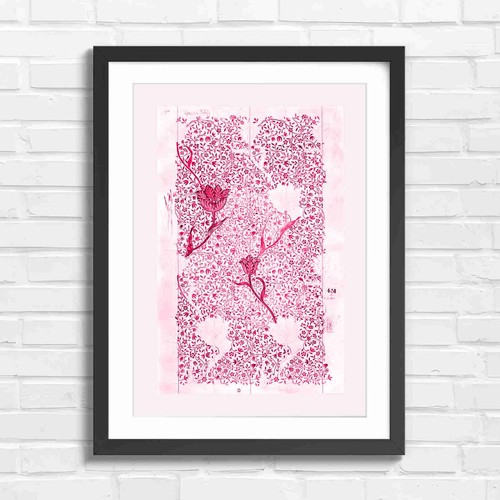 Ornate tulip botanical vines - ornate,