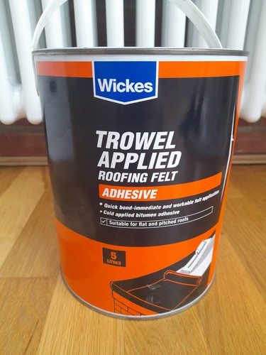 Trowel applied roofing felt - applied,