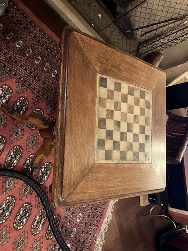 Georgian chess table marble - chess,