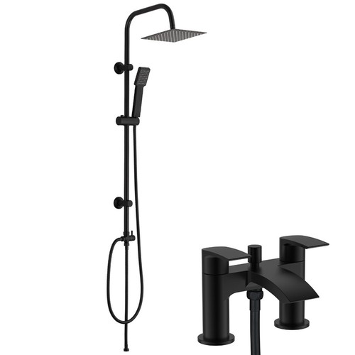 Matt black modern square - matt,