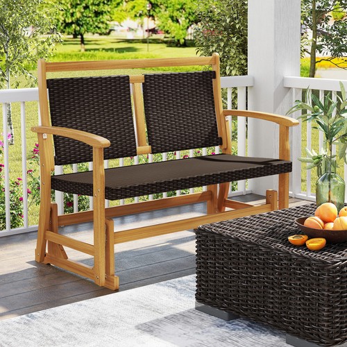 Outdoor wooden glider - outdoor, bench