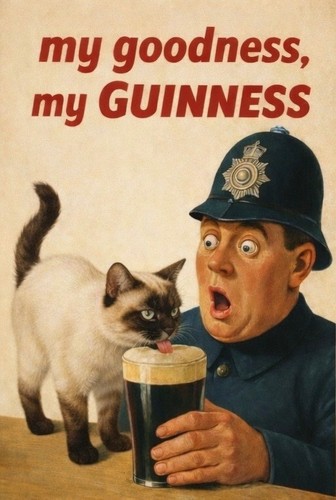 Guinness advertising postcard - guinness,