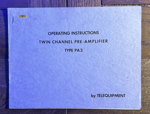 Telequipment pa3 twin channel - telequipment,