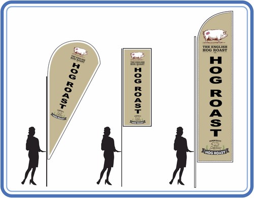 Hog roast flags signs ideal - hog,