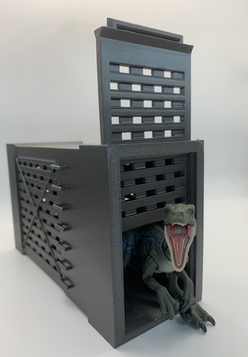 Jurassic style raptor cage - jurassic,