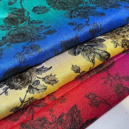 Multicoloured floral polyester - multicoloured,
