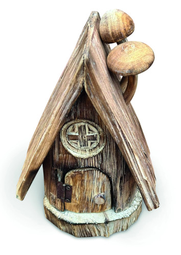 Fairy mushroom log cabin - log,