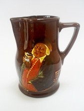 FINE ANTIQUE ROYAL DOULTON KINGSWARE MOTTO "DRINK WISELY" 4.65 " JUG OR PITCHER