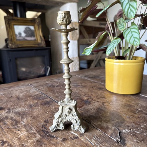 Vintage brass candlestick - brass,
