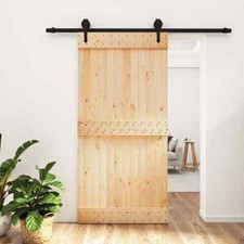 Gecheer Sliding Door Wooden Barn Door with Hardware Set Home Gate with with O2E0