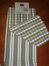 Ikea ALVINE ROR Cushion Covers 2 Pack 16 x 24" Green White Black Stripe Check